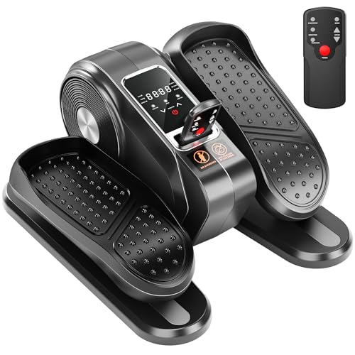 Under Desk Elliptical Exercise Machine, Electric Ellipse Leg Exerciser as Seen on TV for Senior, Quiet Portable Seated Pedal Exerciser Machine with Remote Control, 12 Adjustable Speeds for Home Office