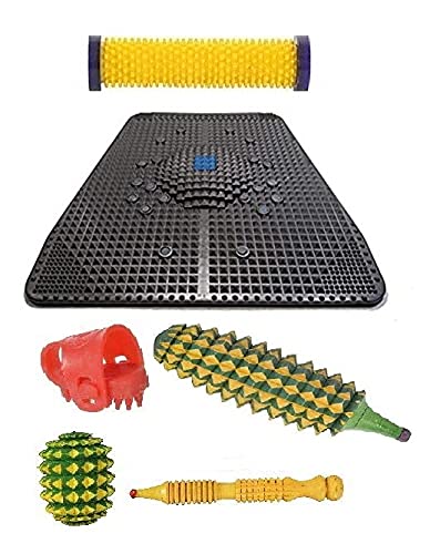 ACi Acupressure Super PowerMat 2000 Accupressure Magnet Pyramids For Stress And Pain Relief With Thumb Pad Tool Kit