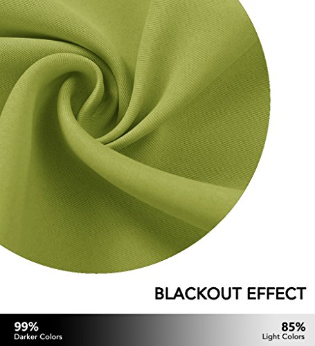 Nicetown Curtain Valance For Home Decor - Kitchen/Living Room/Bedroom Short Small Curtain Window Treatment 52 Inches By 18 Inches Scalloped Valance Tier (Green, 1 Panel) #TOP5