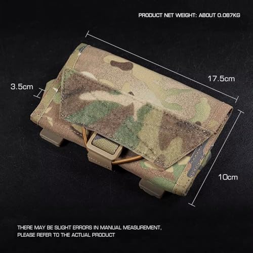 Porte-plaque gilet airsoft avec pochette navigation téléphone Molle - 2
