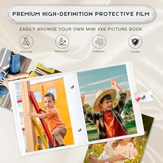 2 Paquets Petit Album Photo 10x15 CM, Album Photos avec couverture en cuir, Mini Albums Photo pour 6 x 4 Pouce Les pochettes contiennent 52 photos 4x6, Livre d'images pour photos de famille (Blanc)