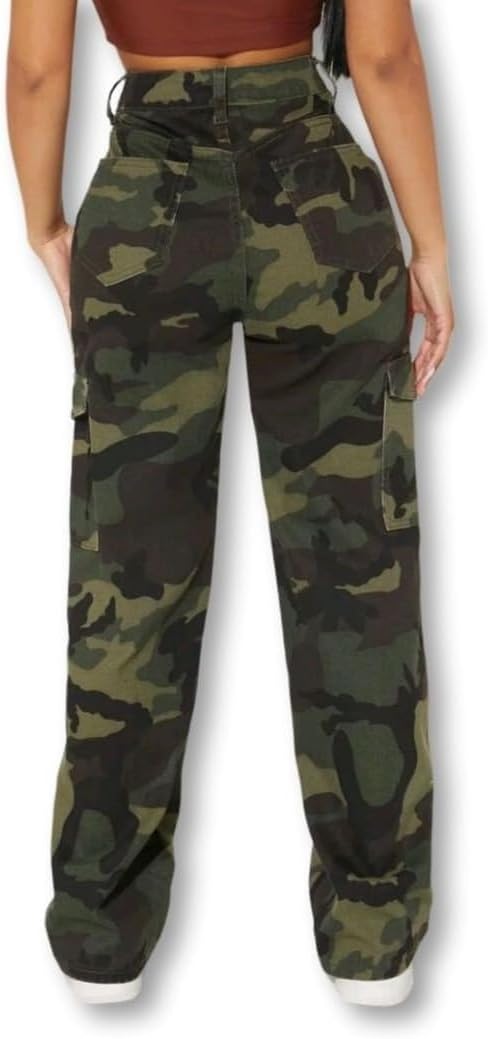 Jack David Women's Cargo Pants Casual Cargo Hiking Camping Tactical Pants Military Army Combat Trousers 8 Pockets - Image 2