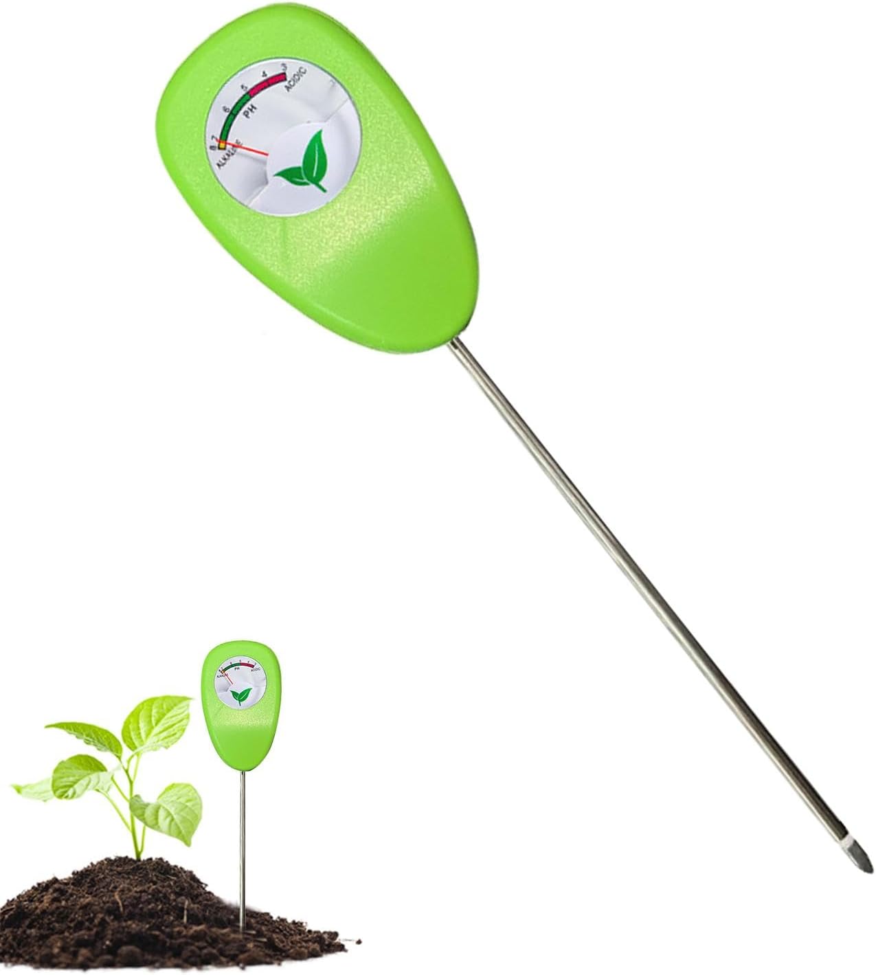 Hygrometer Sensor, Houseplant PH Tester, No Battery Needed, Accurate Soil PH Sensor, Indoor Outdoor Use, Gardening Tool For Lawns Farms Potted Plants, 9.84x1.18 Inches