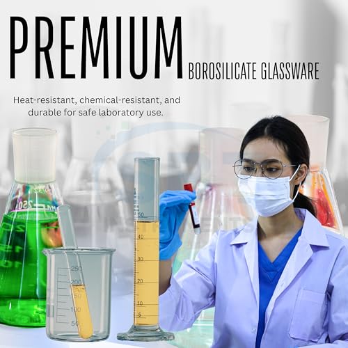 Image of SBT Chemistry Lab Kit 40 Items | Borosilicate Glass & Plastic Laboratory Equipment Set | Science Experiment Kit for Students, Schools, Colleges & Educational Labs