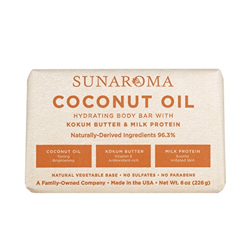 Sunaroma Coconut Oil Soap (Pack of 6) 8 0z