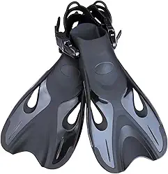 Nadadeira Pé De Pato Aquática Natação Bodysurf Bodyboard Mergulho PRETO - 5SPORTS