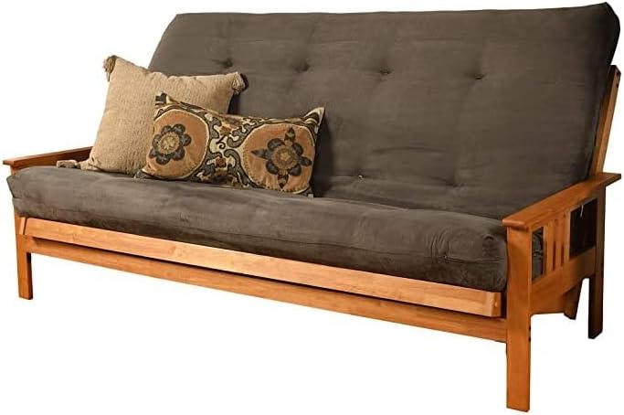 Monterey Frame-Butternut Finish-Suede Gray Queen Size Mattress
