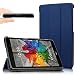Infiland LG G Pad X 8.0 / G Pad III 8.0 Case, Tri-Fold Ultra Slim Stand Frost Back Case cover for LG G Pad X 8.0 (T-Mobile V521WG) / G Pad III 8.0 V525 8-Inch Tablet, Navy