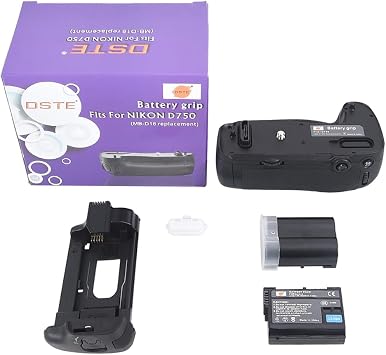 DSTE Pro MB-D16 Vertical Battery Grip + 2pcs EN-EL15 Compatible with Nikon D750 SLR Digital Camera