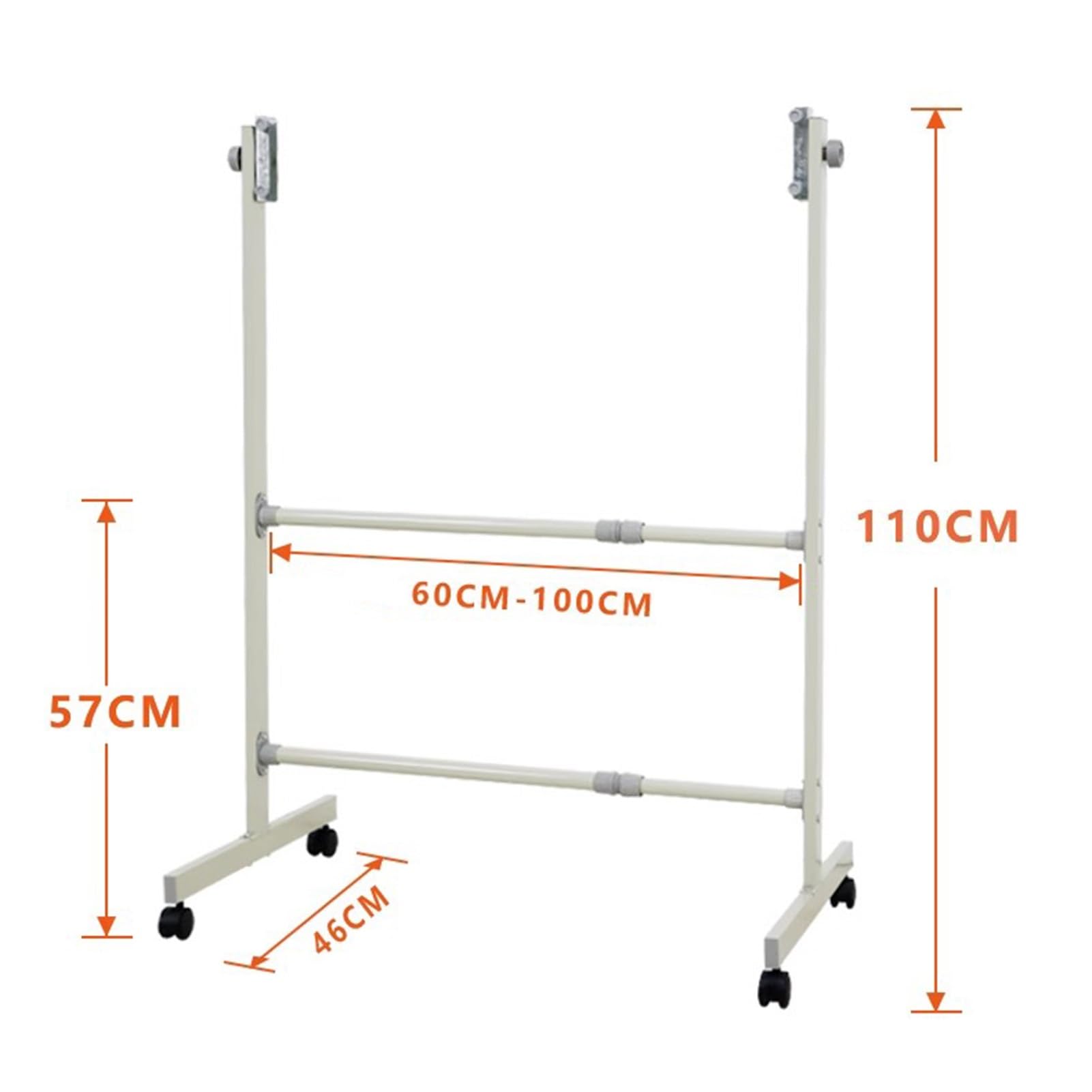 Supporto Mobile per Lavagna Bianca 60x90 Cm, Supporto per Lavagna Cancellabile A Secco Regolabile in Altezza Ad Angolo, per Aule Scolastiche, Solo Supporto