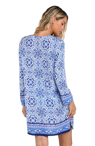La Blanca Women's Tunic Swimsuit Cover Up, Blue//Alboran Sea, Small2