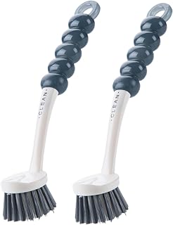 Hemoton Dish Scrubber Brush 2 PC Pot Cleaning Brush Sink Dish Dryer Dish Scrubber Long Handle Brush Tableware pots and Pans