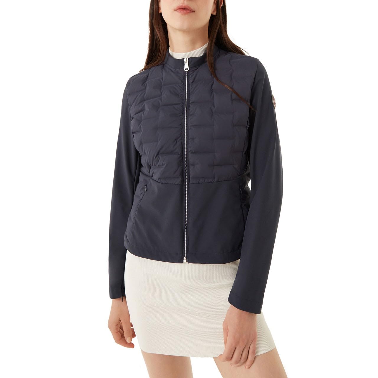 COLMAR ORIGINALSQuilted Down Jacket with Smooth Parts, Blue - 40