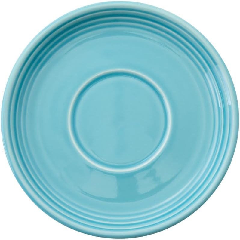 Koyo Pottery 12686057 Orbit Turquoise Blue Latte Saucer, Dishwasher Safe, Made in Japan