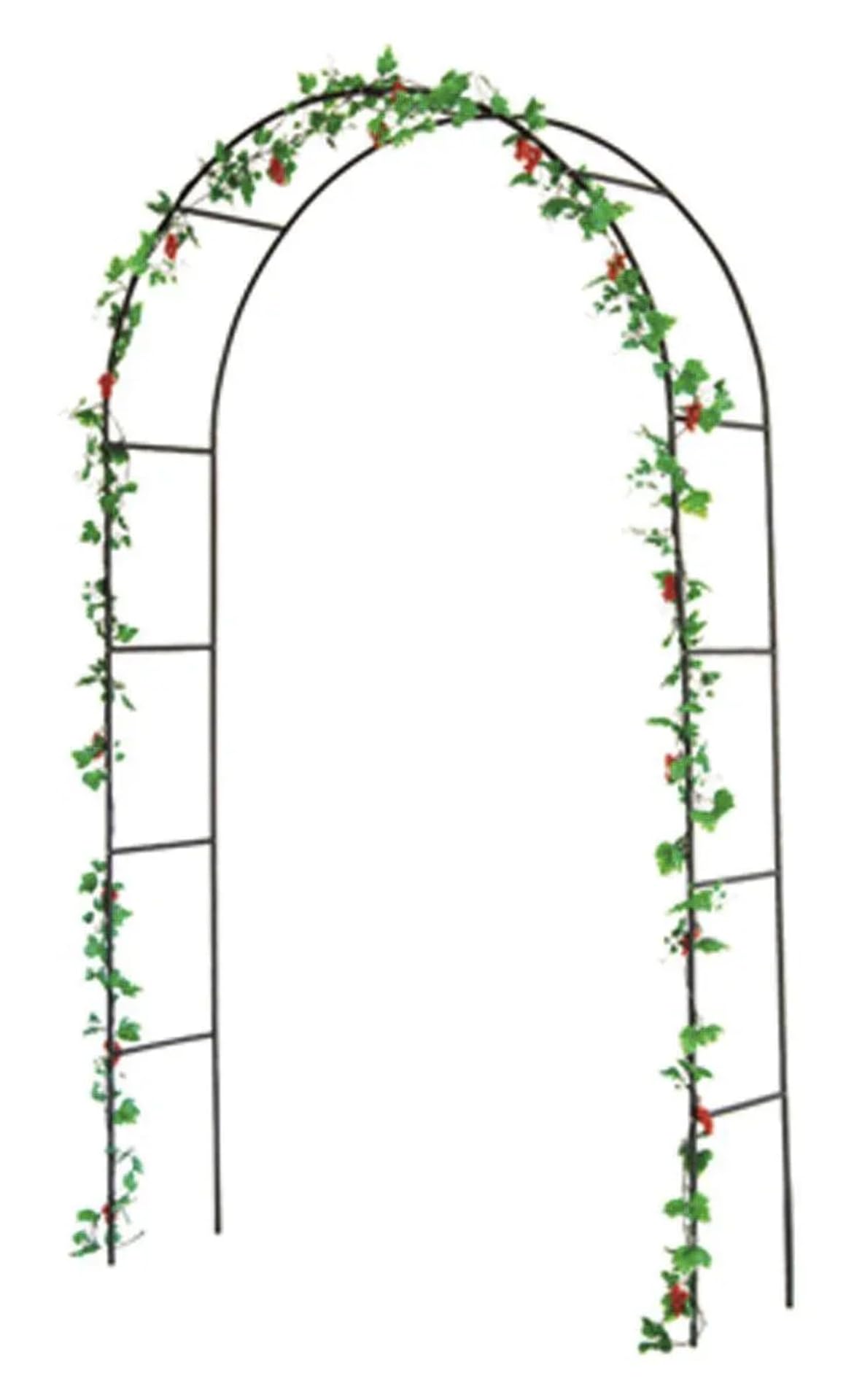 Garden Pleasure - Arco para Rosales (Tubo de Acero con Revestimiento de plástico, 40 x 138 x 240 cm), Color Verde Oscuro