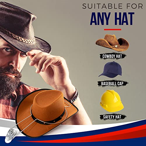OTASU Cowboy Hat Holder - Hat Rack Clip for Western Hats - For Cars, Trucks and Vans - Complete with Suction Cups