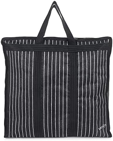 DOUBLE R BAGS Jute Reusable Tote Bags - Pack Of 2, Cotton Handles, Thick Base For Grocery Shopping & Storage