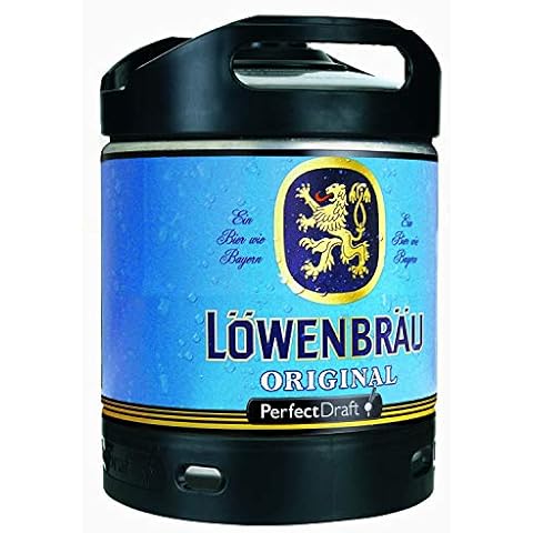 4 x Löwenbräu Original Perfect Draft 6 Liter Fass 5,2 % vol inc. 20.00€ MEHRWEG Pfand Cover