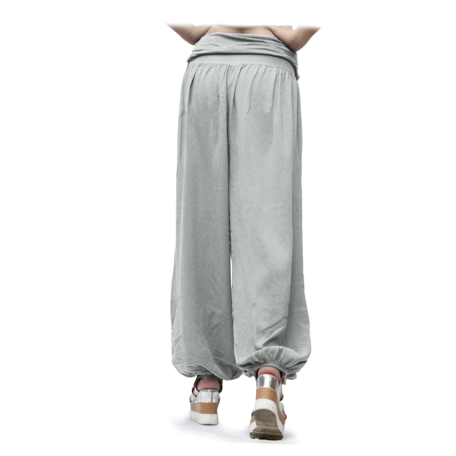 Glamexx24 Damskie spodnie haremki XXL lekkie spodnie rekreacyjne spodnie letnie spodnie z wieloma wzorami 13090