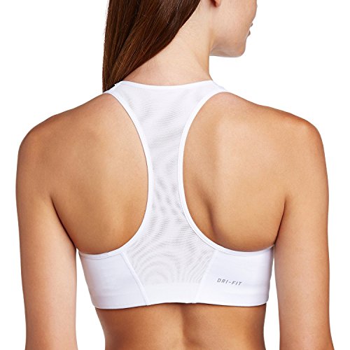 Image of NIKE High Compression Swoosh Ladies Bra (White /Black, X-Small)