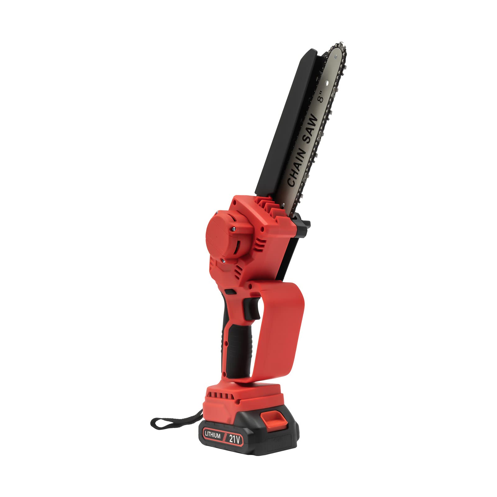 Motosierra eléctrica, 800 W portátil de 8 pulgadas con 2 baterías de 2.0 AH, cargador y funda portátil para cortar y podar árboles