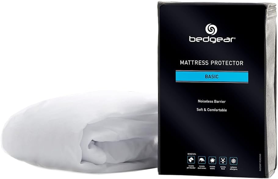 Bedgear Basic Mattress Protector –Waterproof Mattress Cover for College Dorm Beds - Lightweight, Breathable & Noiseless Mattress Pad - Machine Washable Bed Protector for Stain Protection - King