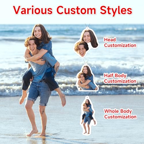 Image of Bulk Custom Car Air Fresheners with Logo or QR Code | Personalized Photo Gifts; 10-1000 Pcs Event Favors; Double-Sided Print; Scent Choice Available; Custom Shape