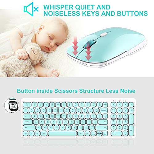 Wireless-Keyboard-Mouse-Combo-cimetech-Compact-Full-Size-Wireless-Keyboard-and-Mouse-Set-Less-Noise-Keys-24G-Ultra-Thin-Sleek-Design-for-Windows-Computer-PC-Notebook-Laptop-Aqua-Green