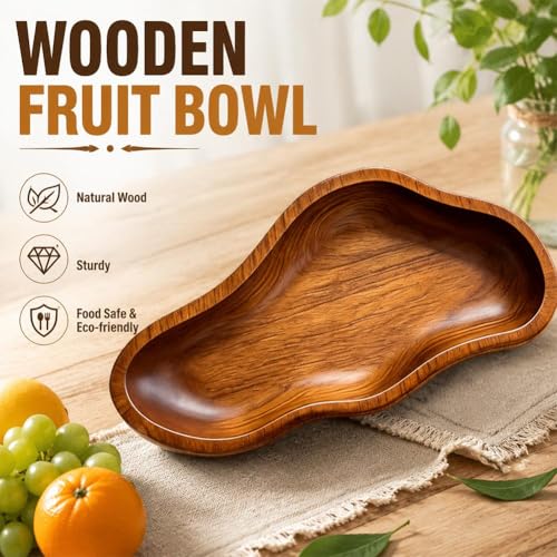 Bandeja de madera irregular hecha a mano con diseño exclusivo 3
