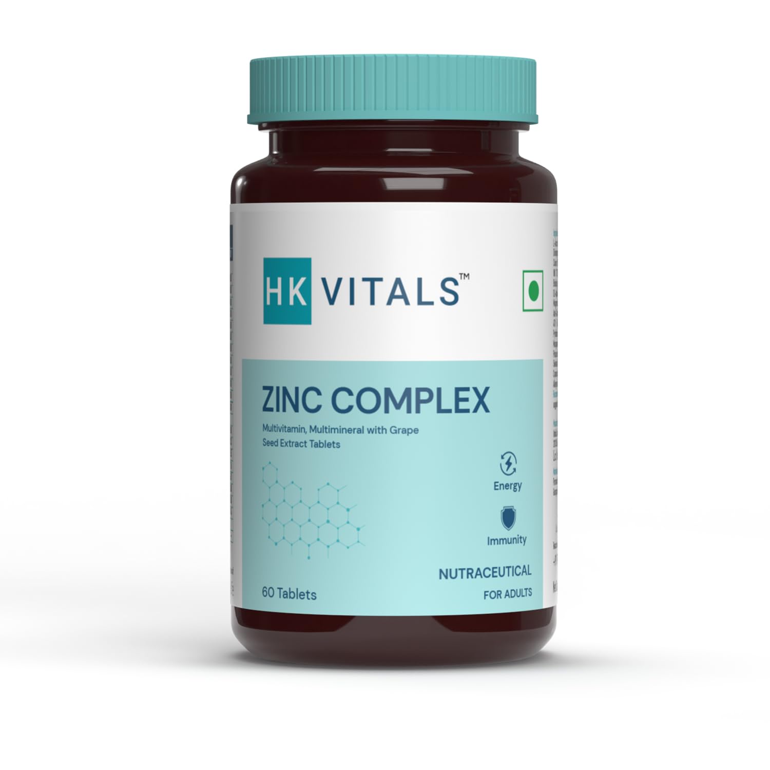 HealthKart HK Vitals Zinc Supplements (60 Tablets) | With Vitamin C, Vitamin D3, Multivitamin and Multimineral | Immunity Boosters For Adults (B093WJWVRQ) Amazon Price History, Amazon Price Tracker