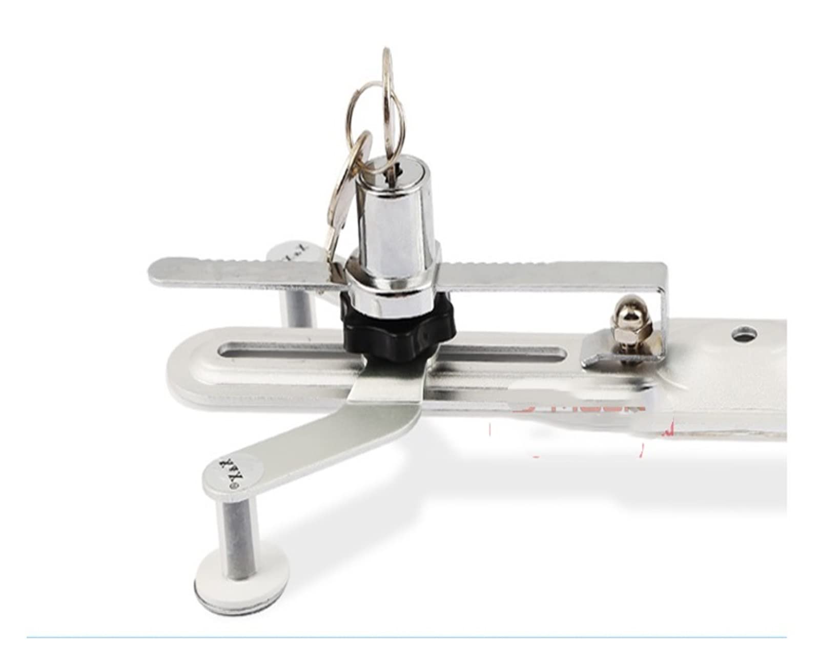DL-TBM-L03 Universal 7" -10.6quot; Soporte de Pared for Montaje en Escritorio de Tableta con Bloqueo de Seguridad, Soporte for Almohadilla de Cuello de Ganso, Tubo Suave Giratorio Plateado