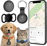 Collier GPS Chat, Chien Traceur sans Frais Mensuels, Compatible avec iOS et Android, Suivi en Temps Réel Traceur Collier Traceur Chat, Batterie Longue durée avec étanche Traceur Animal, Noir