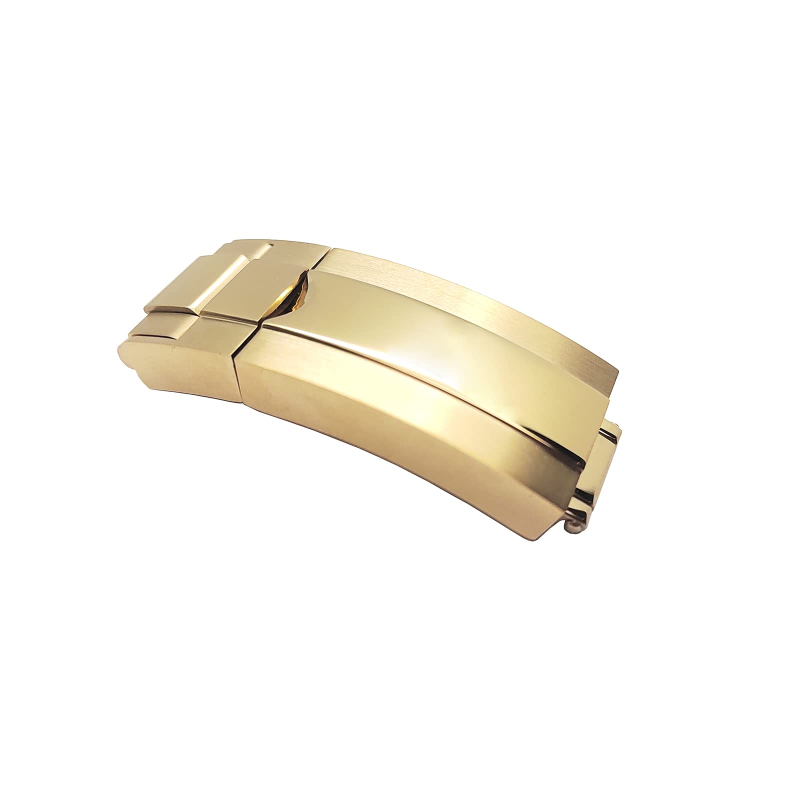 Hooxue16mm Stainless steel Buckle Depolyant Clasp Compatible with Rolex Daytona Submariner GMT Datejust series watch Band Strap