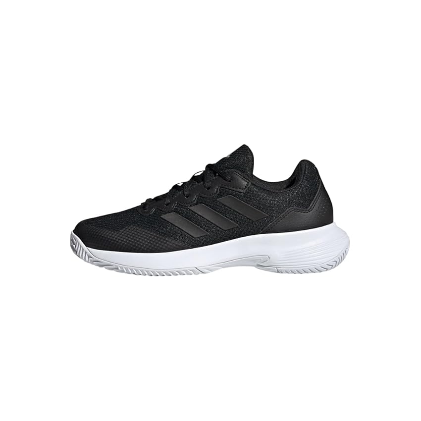 adidas Gamecourt 2.0 Tennis Shoes, Scarpe da Tennis Donna, Core Black/Core Black/Silver Met, 36 2/3 EU