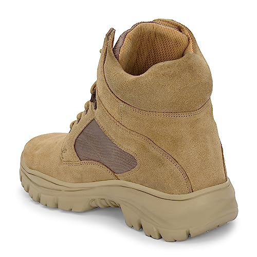 Image of Eego Italy Men's Genuine Leather Troop Aerolite 7.0 Military & Tactical Boot (Green) with Steel Toe Insert