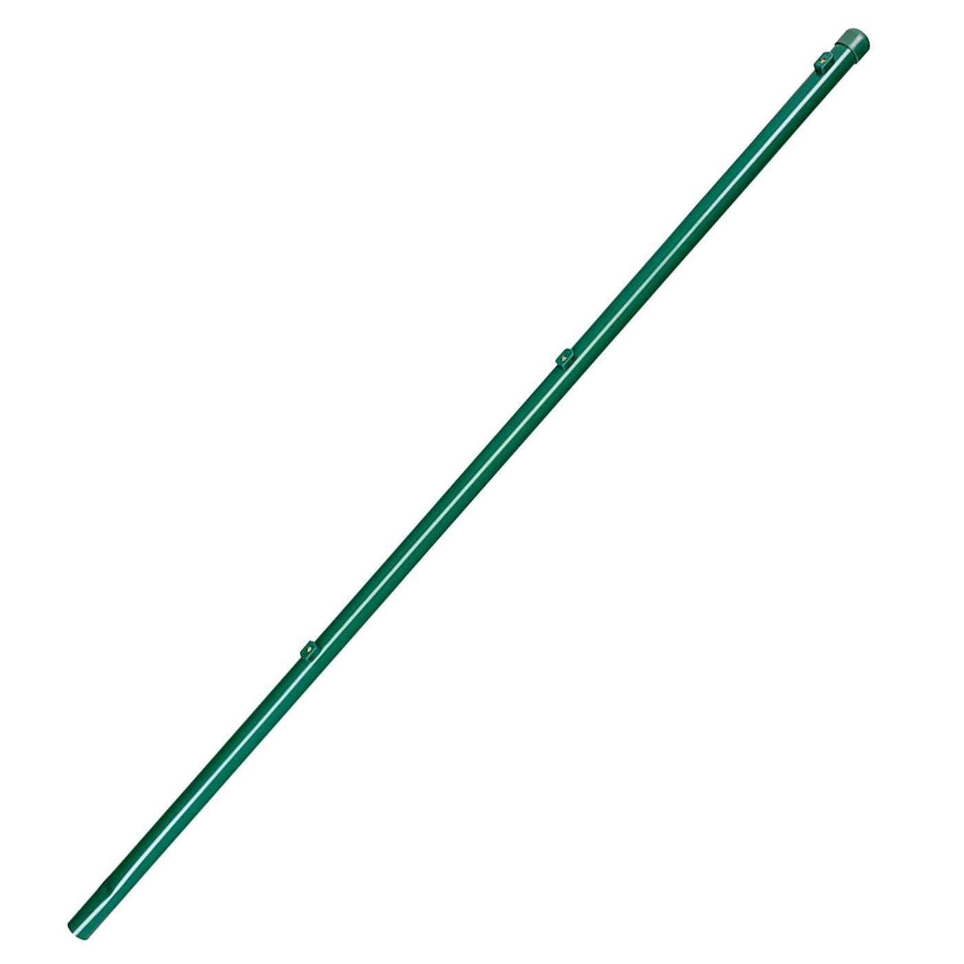 6 x Zaunpfosten Zaunpfahl für Maschendrahtzaun zinkphosphatiert grün kunstoffbeschichtet, 34x1500mm