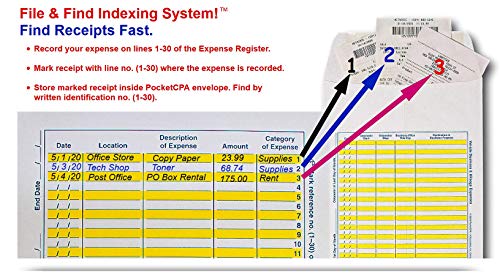 Receipts Organizer & Expense Envelopes. Receipt Organizer Envelopes That Record Business Expenses, Store Receipts And Log Auto Mileage. Organizes Receipts. Saves Taxes. 12/Pack. By Pocketcpa. #TOP2