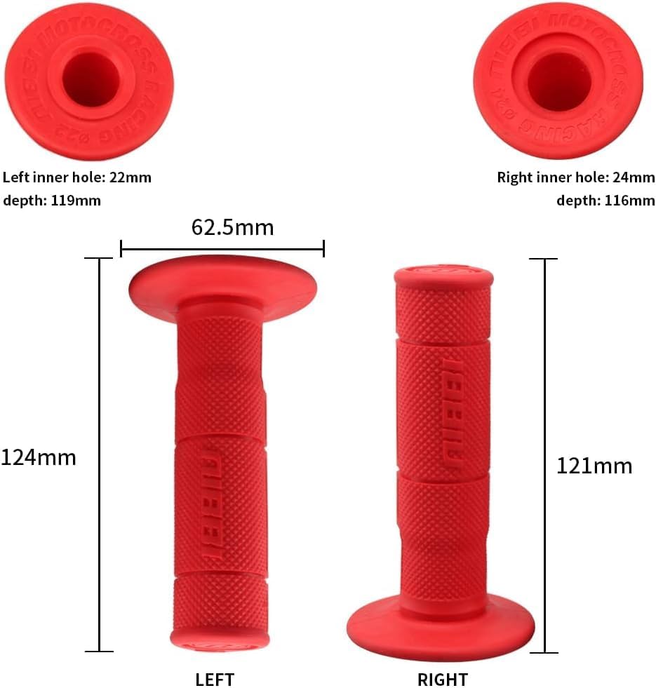 Miniatura 5 de NIBBI Empuñaduras de mango de motocicleta todoterreno agarre cómodo antideslizante duradero para manillar de acelerador de motocross