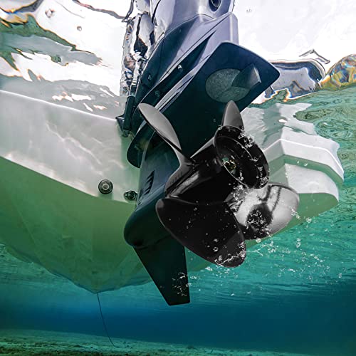 Novino 14 X 19” Rh Outboard Propeller For Mercury Engine 135-300Hp 2& 4-Stroke & Mercruiser Sterndrives Alpha/Bravo One,4-Blade Aluminum 14Dia X 19 Pitch Boat Propeller,Replace Oem#48-8M0084495 #TOP6