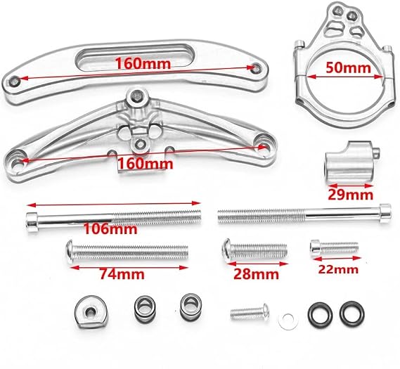 FOR YAMAHA FZ1 FAZER FZ1-N Motorcycle Steering Stabilize Damper Bracket Mount CNC(Black)