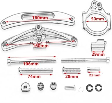 FOR YAMAHA FZ1 FAZER FZ1-N Motorcycle Steering Stabilize Damper Bracket Mount CNC(Black)