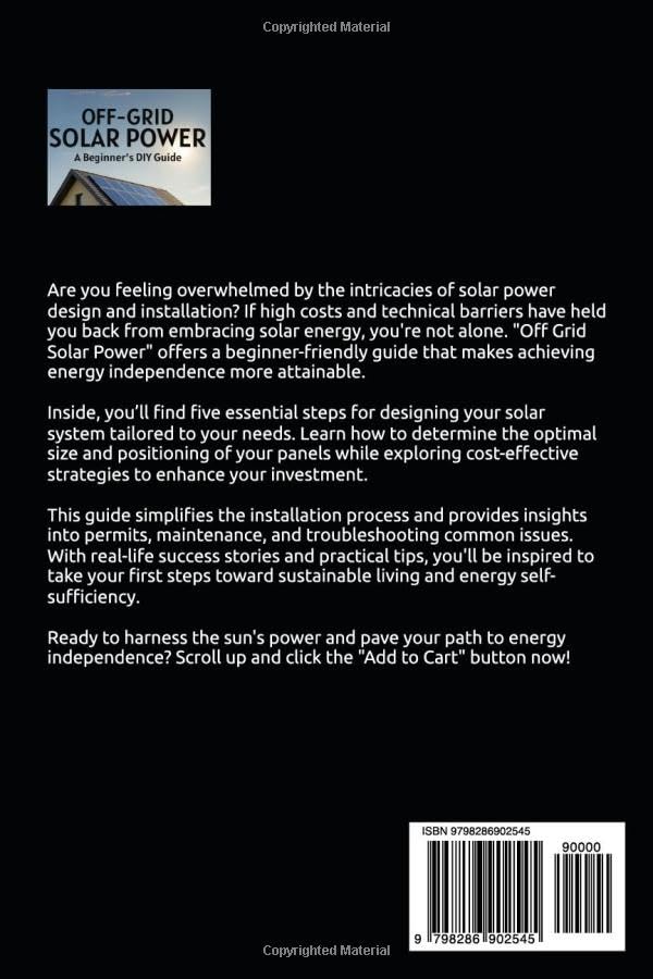 OFF-GRID SOLAR POWER: A Beginner's DIY Guide: Design, Select, Install and Maintain Your Power System, Reduce Bills, Avoid Blackouts, Save Money and Achieve Energy Independence image 3