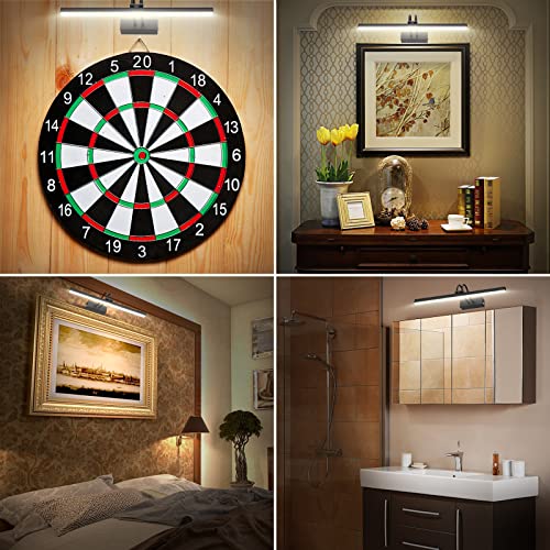 Funchday Picture Light, Wireless Rechargeable Gallery Light With Remote, 280Lm Dimmable Led Painting Light Battery Operated, 16" Metal Picture Lights For Paintings,Wall Art,Mirror (Black) #TOP4