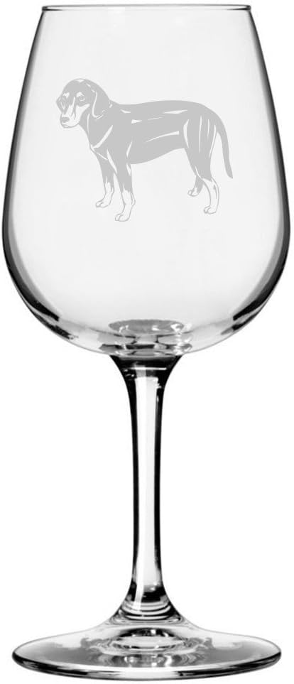 Montenegrin Mountain Hound Dog Themed Etched 12.75oz Wine Glass