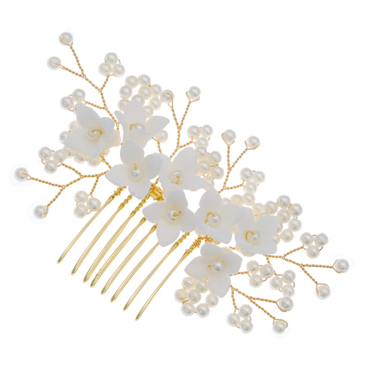 FRCOLOR 5stücke Perlen-haarreif Für Hochzeiten Eleganter Haarkamm Mit Blumenmotiv Stilvolles Haaraccessoire Für Bräute Und Festliche Anlässe Handgefertigt Und Langlebig