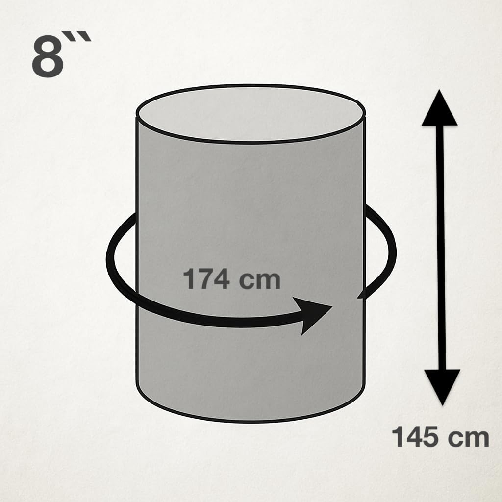 Telescope Cover by R-Sky – Standard+ Series for Dobsonian Telescopes – Water-Resistant, UV-Proof Ripstop – Soft Lining & Drawstring – Silver/Black (silver, 8” Dobsonian Telescope Cover)