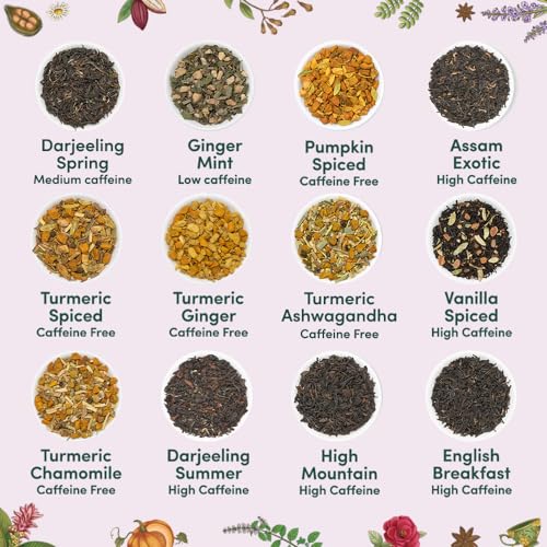 VAHDAM, Assorted Tea in Presentation Box (25 Variants, 25 Pyramid Tea Bags) Long Leaf Pyramid Tea Variety Pack | Premium Tea Gifts | Gifts for Women & Men - Image 4