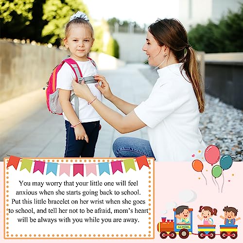 UPROMI First Day of Preschool/Kindergarten/1st Grade/2nd Grade/School Gift, Back to School Bracelet Mommy and Me Dad and Son2