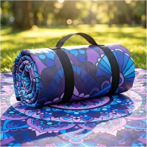 memKiya 60x80" Extra Large Picnic Blankets Waterproof Sandproof Couple Outdoor Beach Blanket Foldable Grass Park Lawn Concert Mat Summer Camping Essentials Rv Travel Vacation Accessories Festival Gift