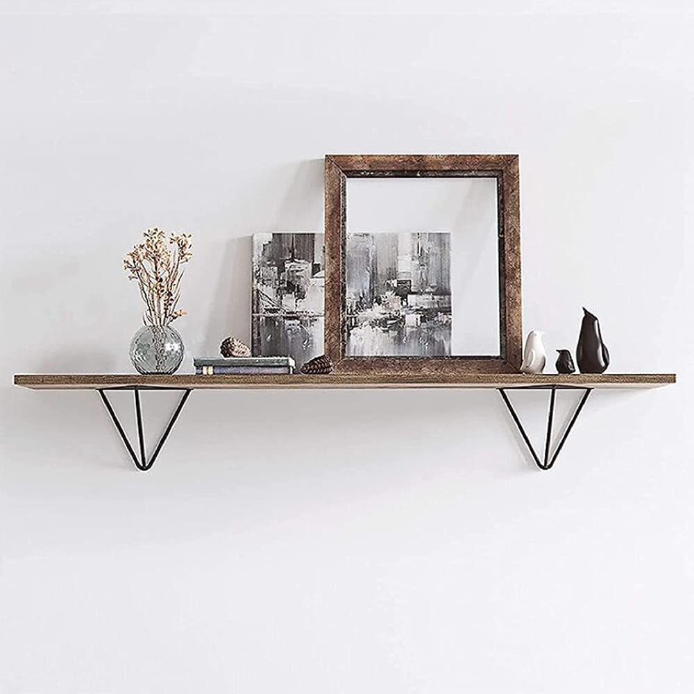 4PCS Hairpin Shelf Brackets Triangolo Scaffalature Supporto Industriale Galleggiante Parete Detive Staffe Per Mensole Nero Bianco d Per Soggiorno Camera Da Letto Cucina